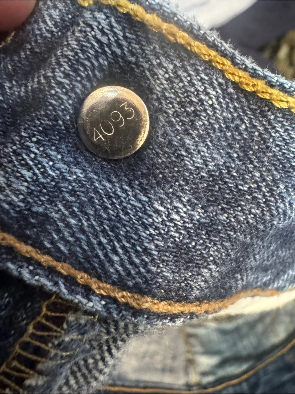 Levi's 501 Men's Dark Blue Button Fly Straight-Leg Denim Jeans Y2K 33x34